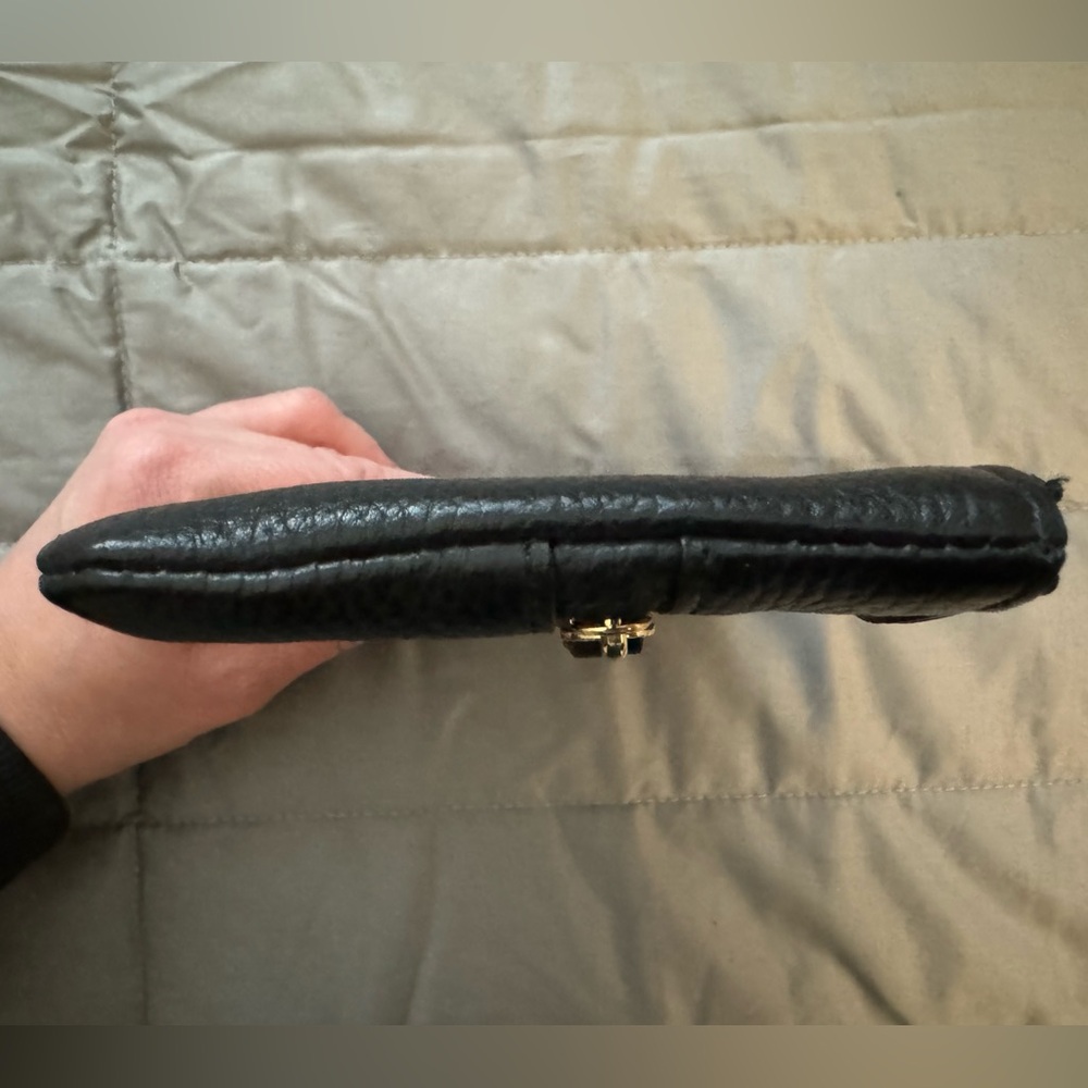 Kate Spade Leather Wristlet Small Card Coin Purse Black New - Picture 8 of 10